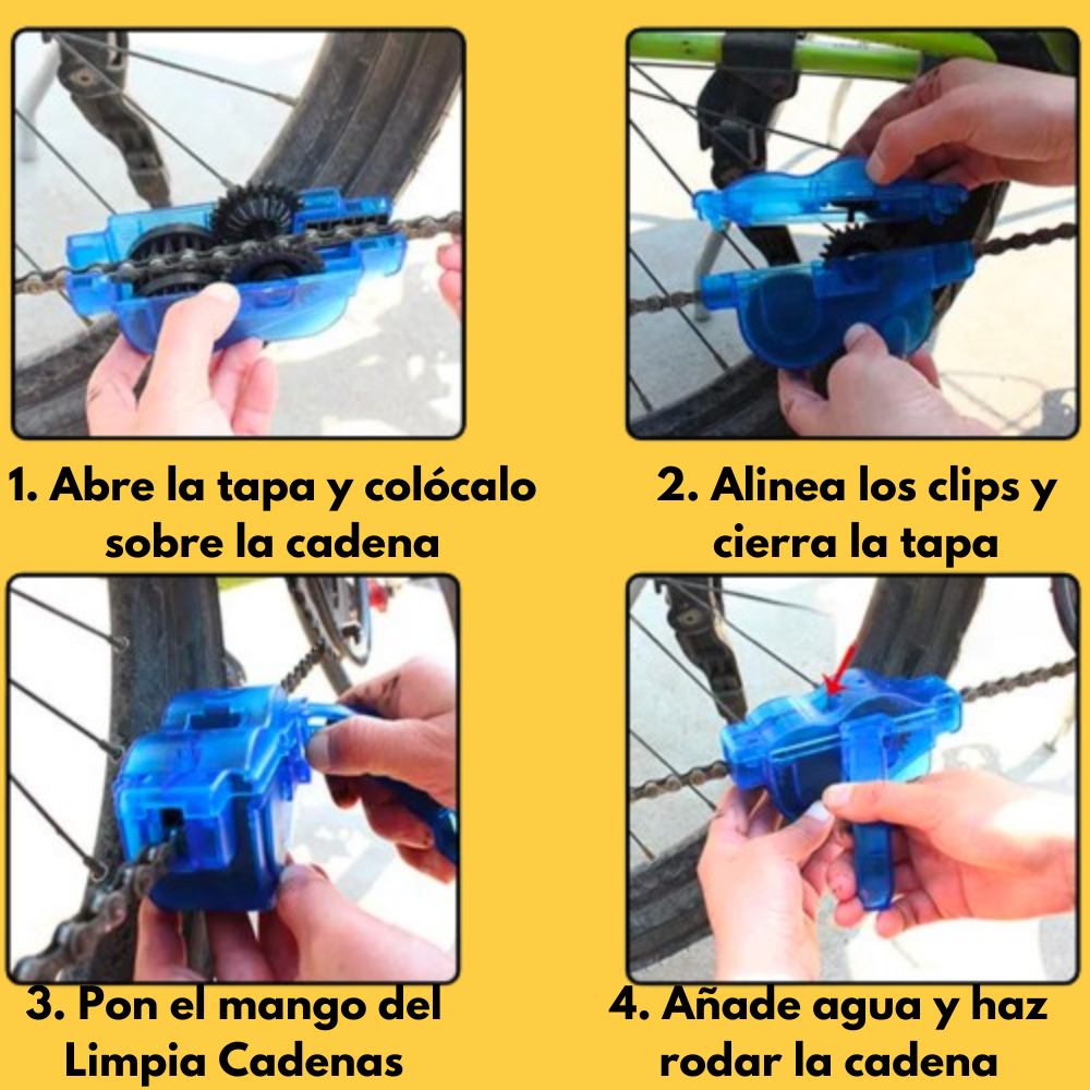 Bike Cleaner® - Limpia Cadenas + 3 Accesorios de ¡REGALO!