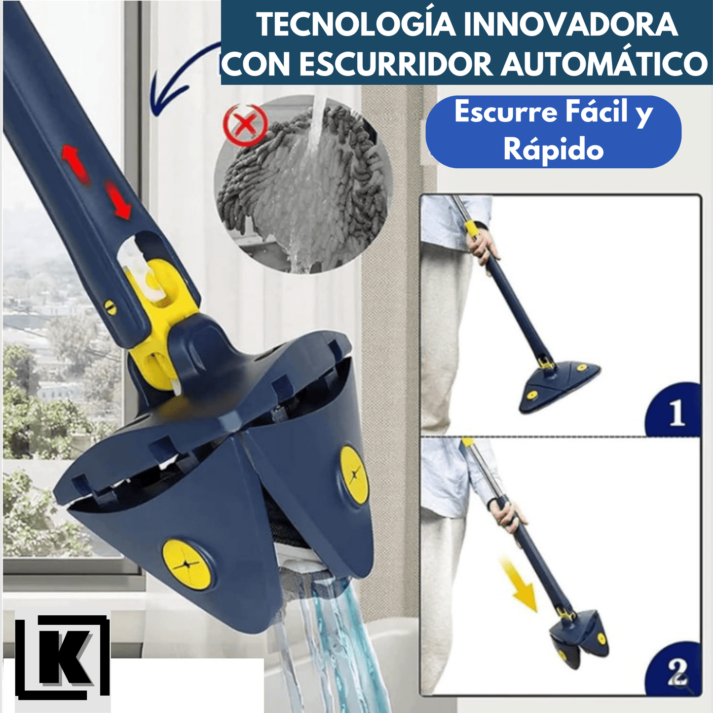 MagicMop® + 2 Recambios de MicroFibra ¡De REGALO!